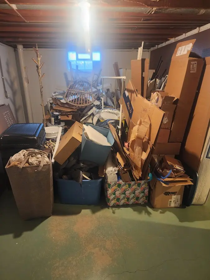 Roll-off dumpster container at job site for 8 Yard Dumpster Rental in South Strabane